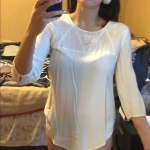 White patterned blouse